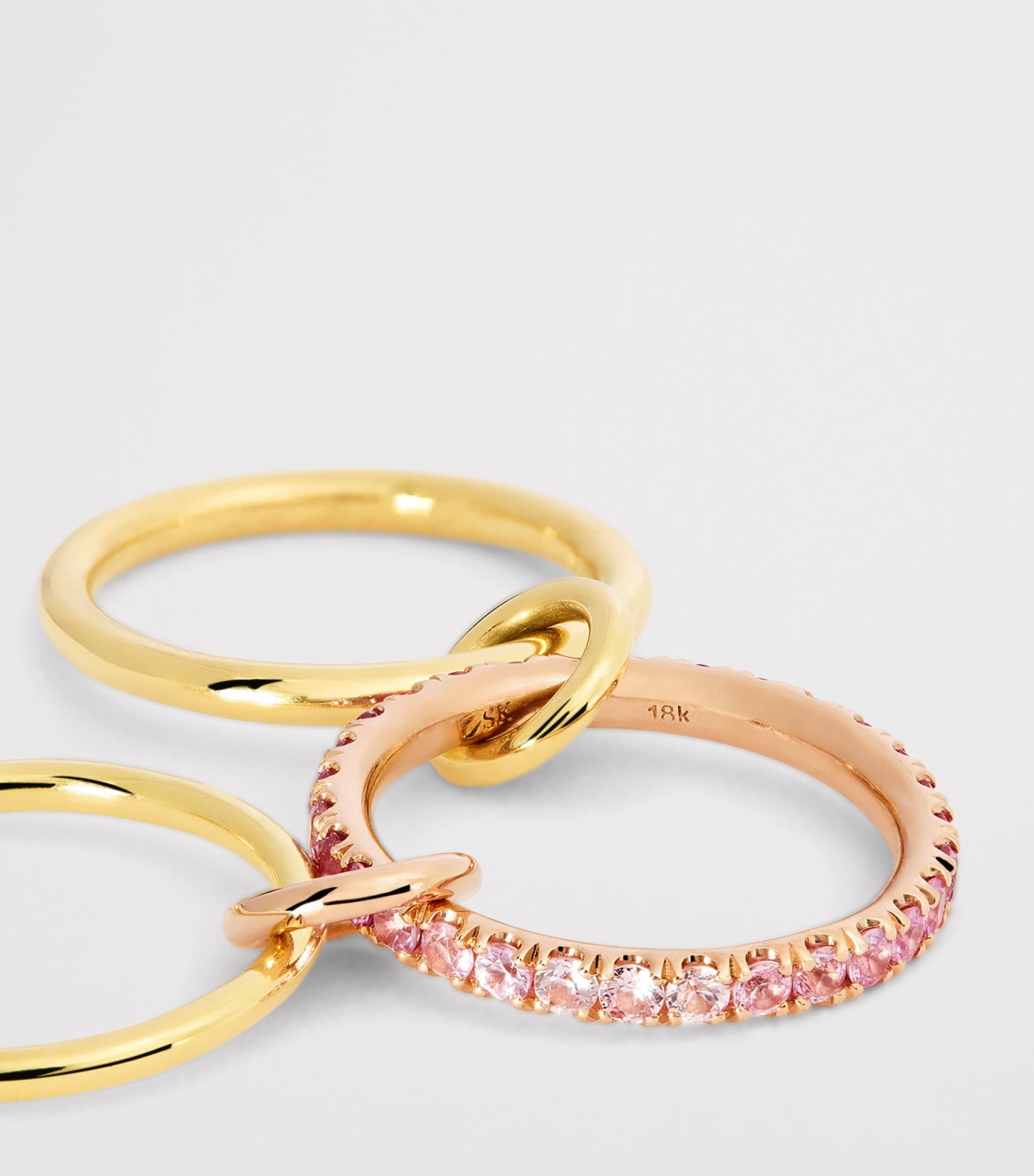 Mixed Gold and Sapphire Petunia Ring