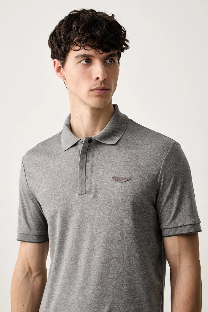 BOSS erkek pamuklu polo yaka tişört BOSS x Aston Martin