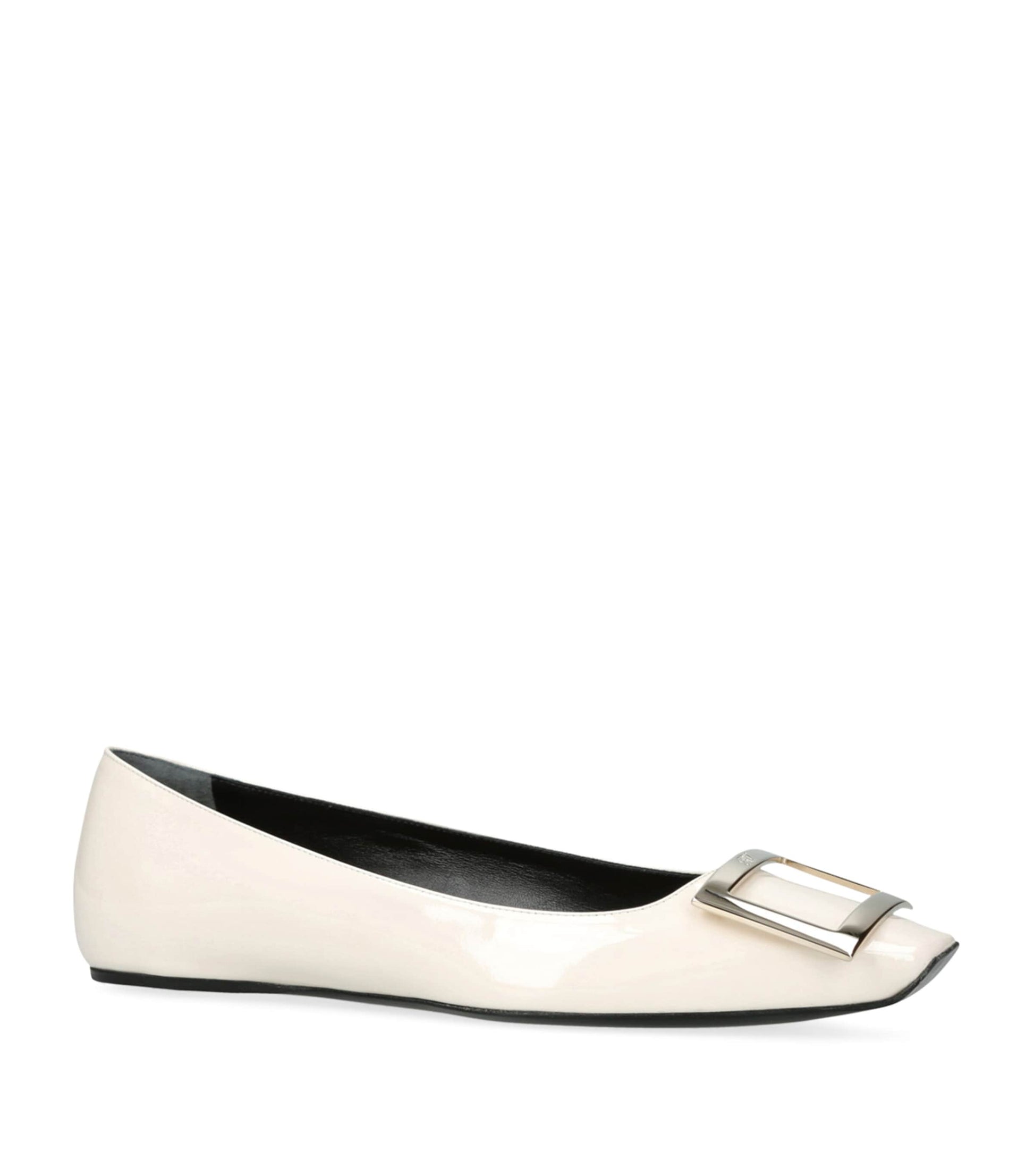 Ivory Patent Trompette Ballet Flats
