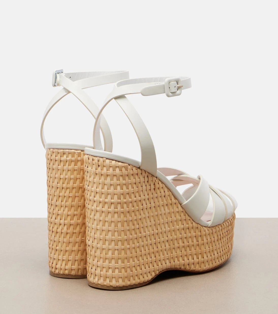 Aquazzura - Copacabana leather wedge sandals