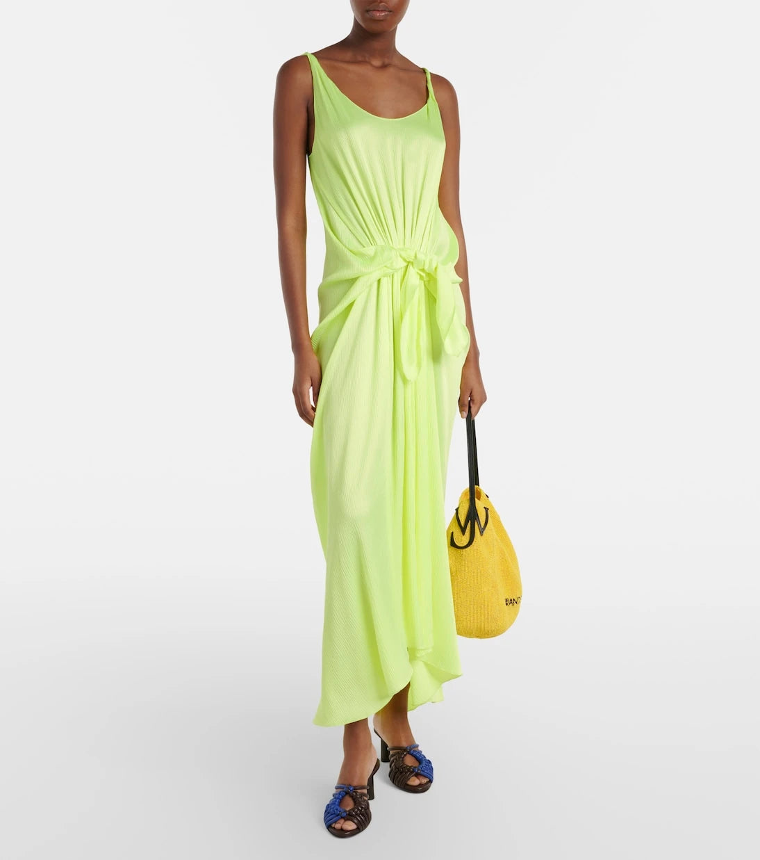 JW Anderson - Gathered silk midi dress
