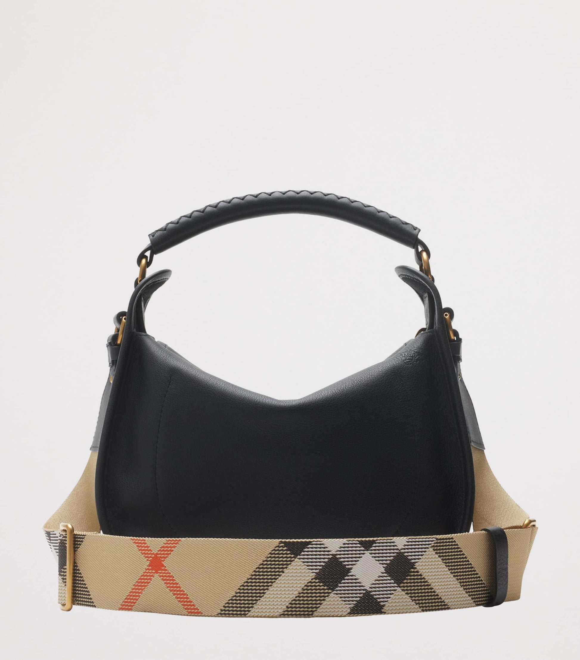 Burberry Small Calf Leather B Clip Messenger Bag