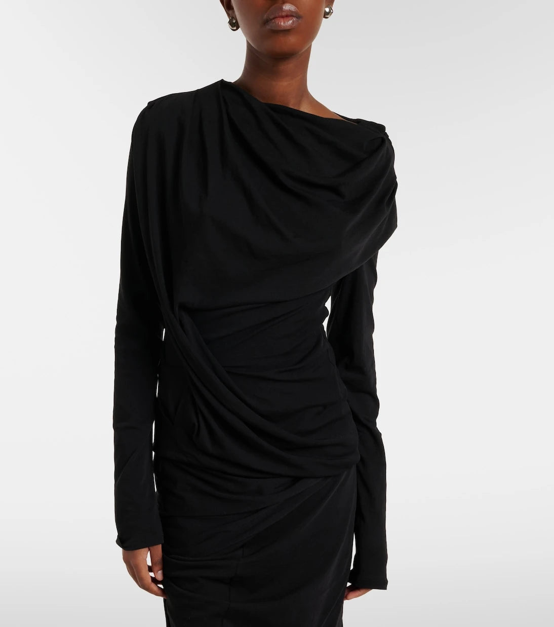 Entire Studios - Draped cotton-blend jersey top