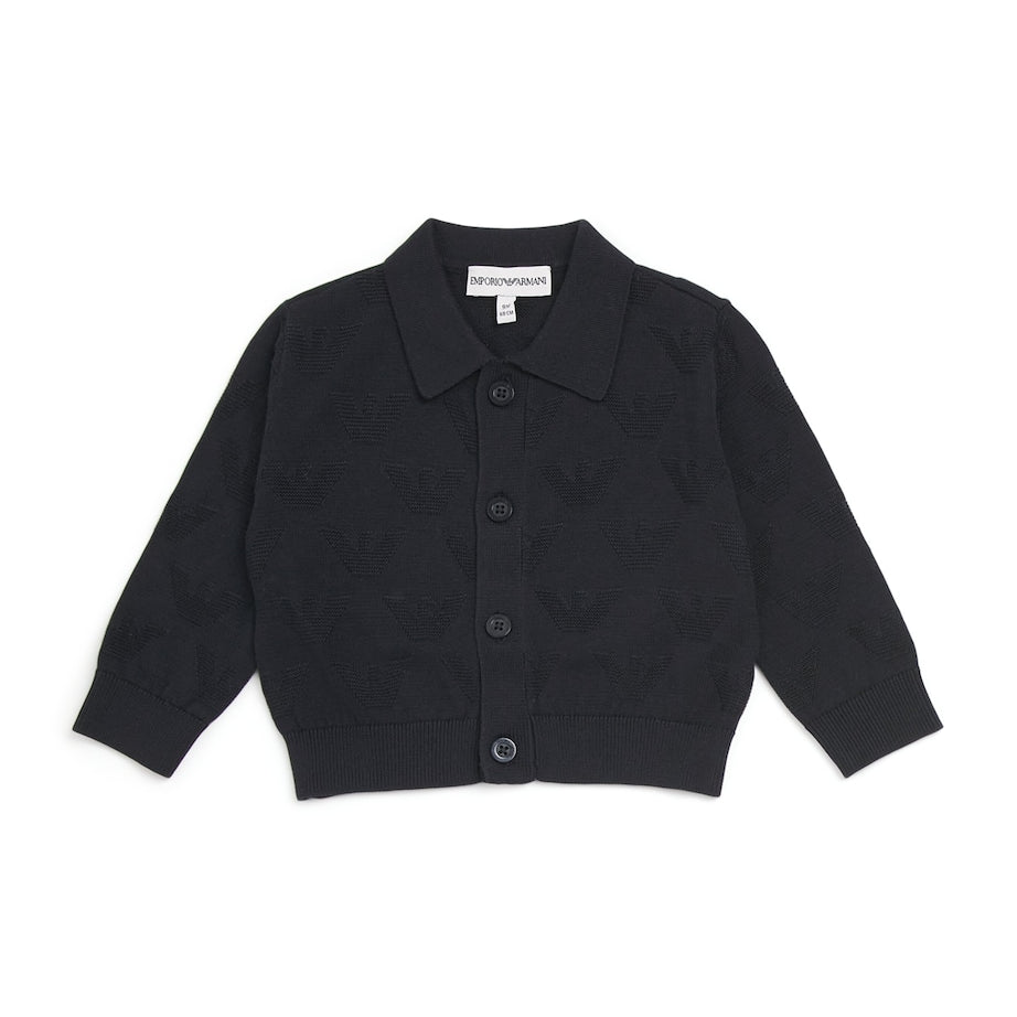 Emporio Armani Kids Eagle-Jacquard Cardigan (6-36 Months)