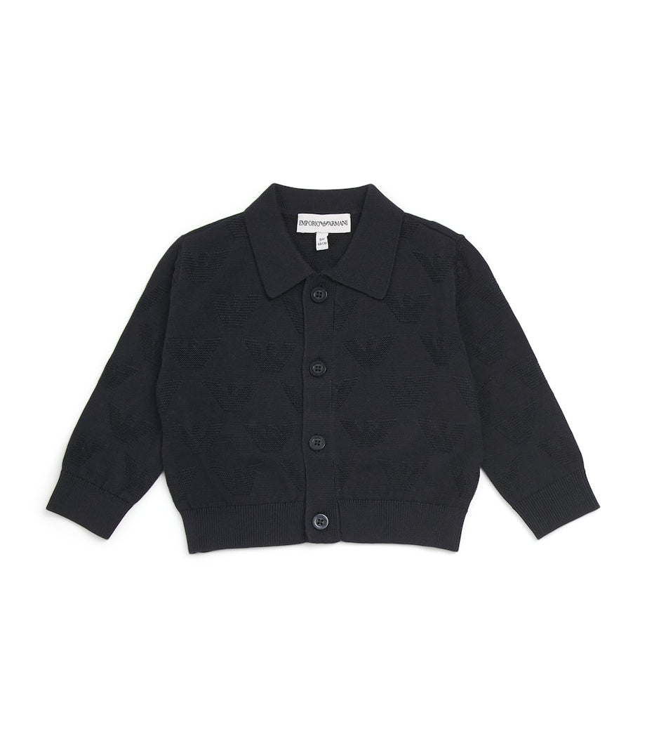 Emporio Armani Kids Eagle-Jacquard Cardigan (6-36 Months)