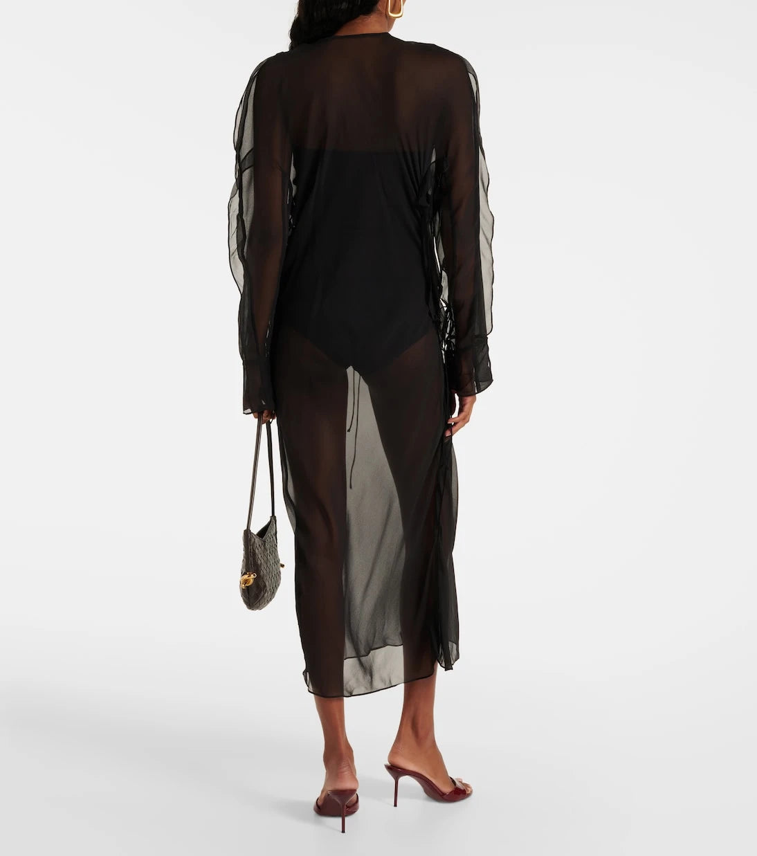 Christopher Esber - Ruffled silk midi dress