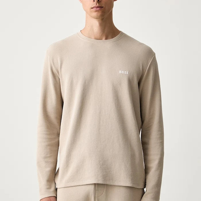 Pamuklu Erkek BOSS Waffle LS-Shirt
