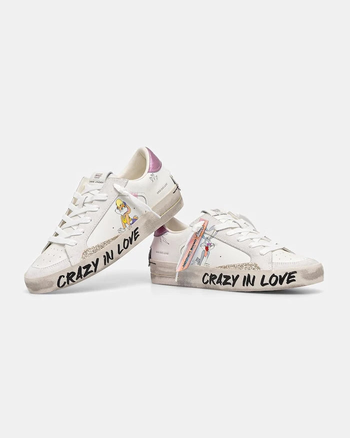 Crime London SK8 DELUXE kadın deri spor ayakkabı
