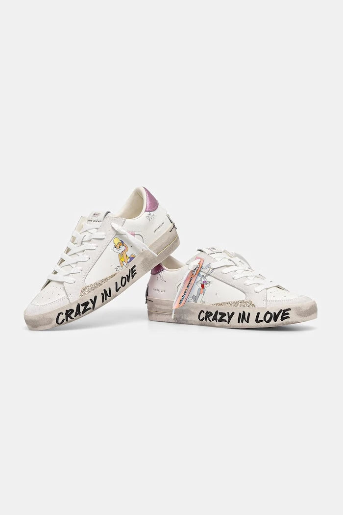 Crime London SK8 DELUXE kadın deri spor ayakkabı