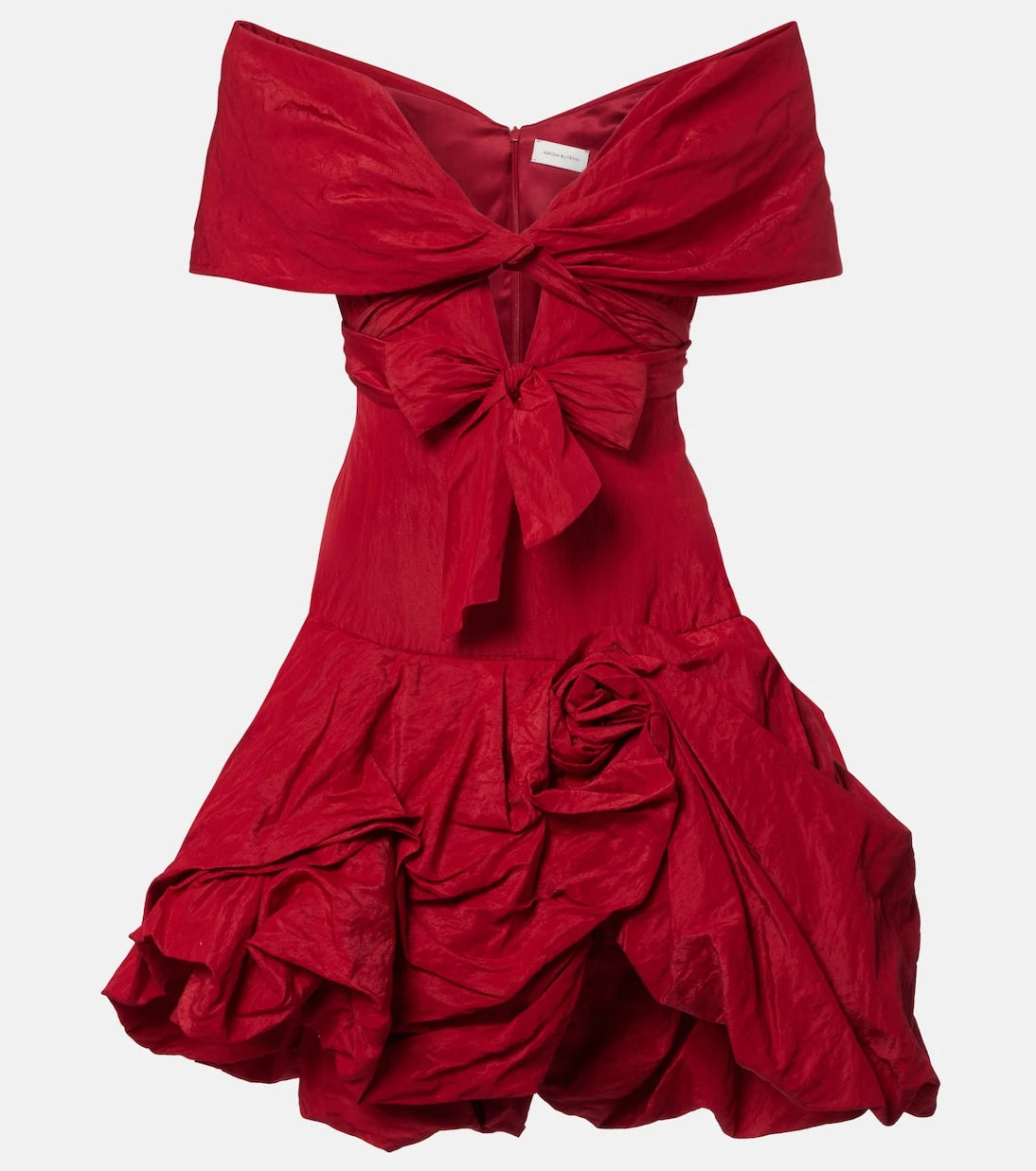 Magda Butrym - Off-shoulder cotton-blend taffeta minidress