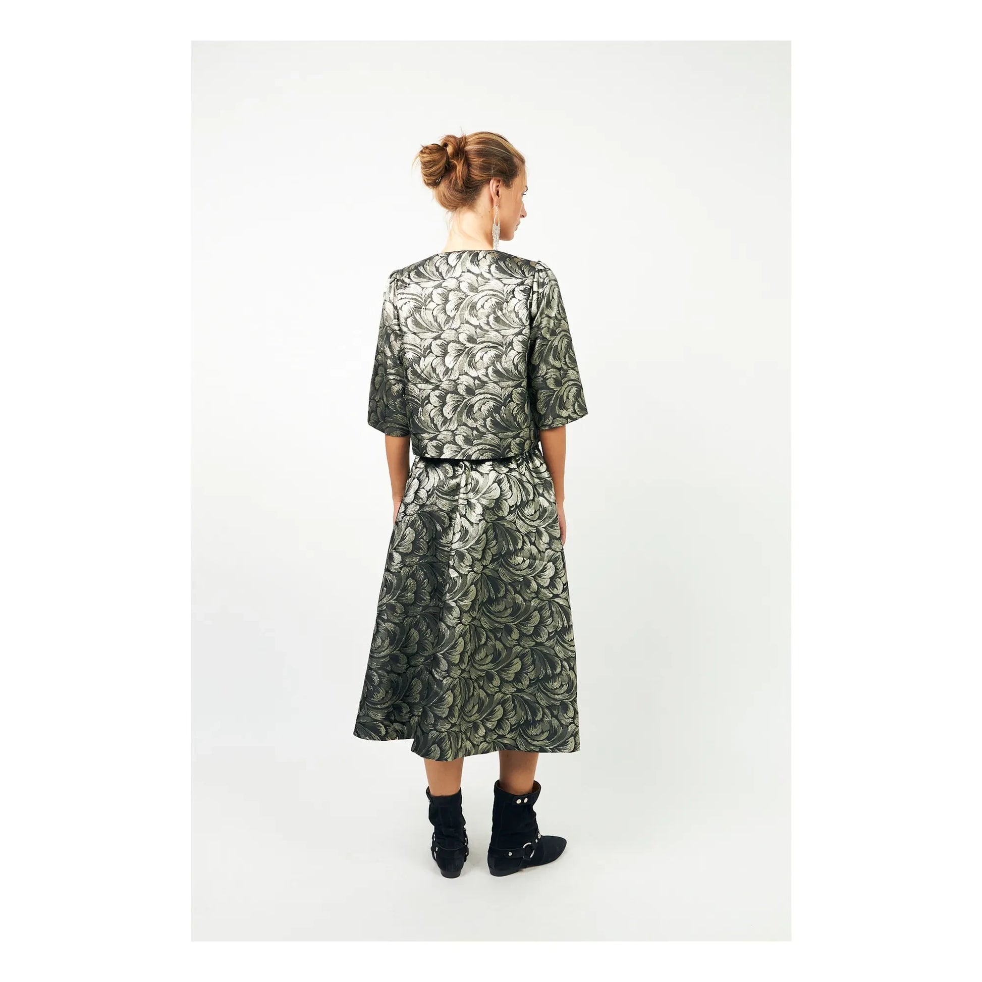 Lollys Laundry - Catalina Metallic Skirt | Silver