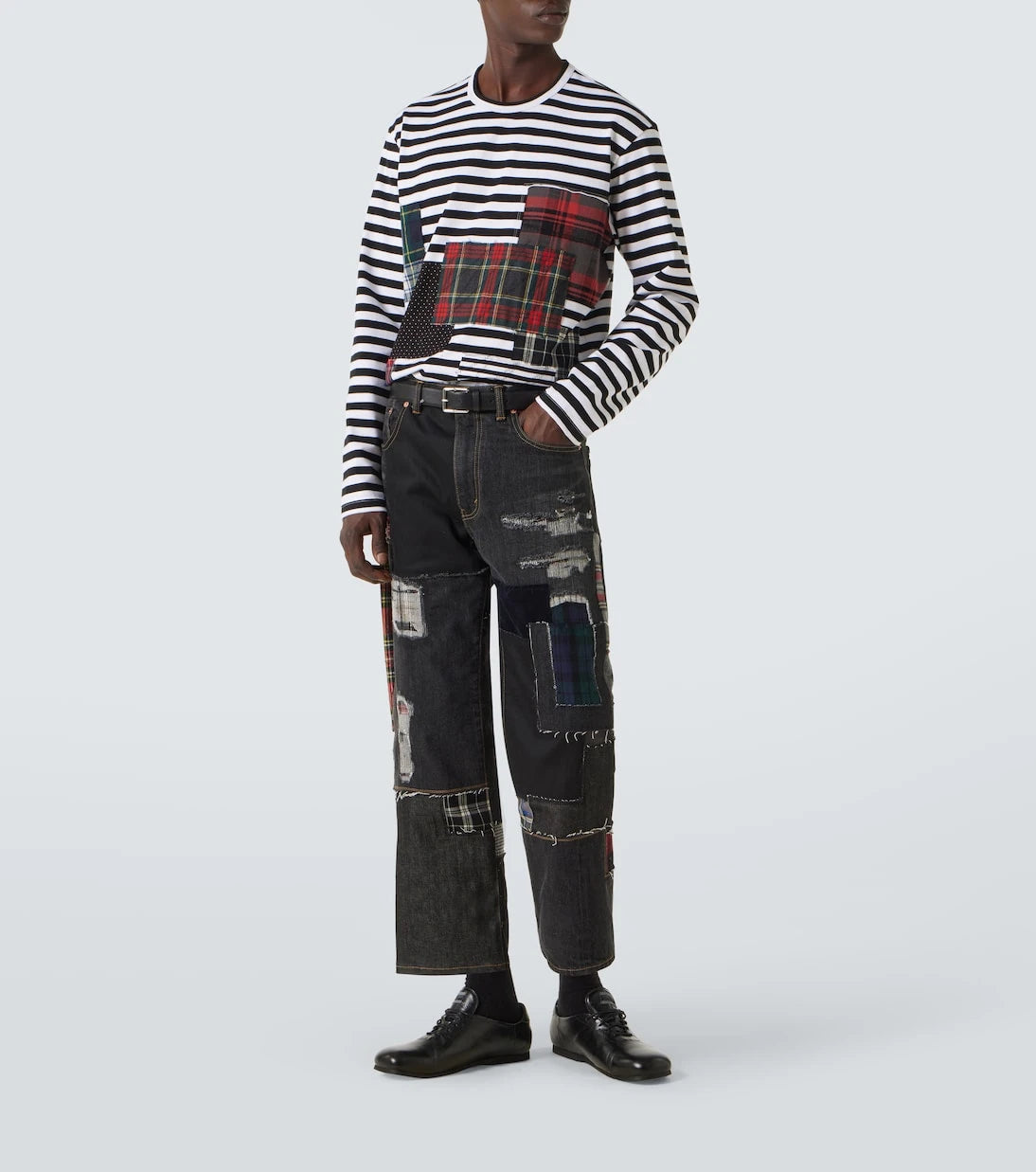 Junya Watanabe - x Levi's® patchwork wide-leg jeans