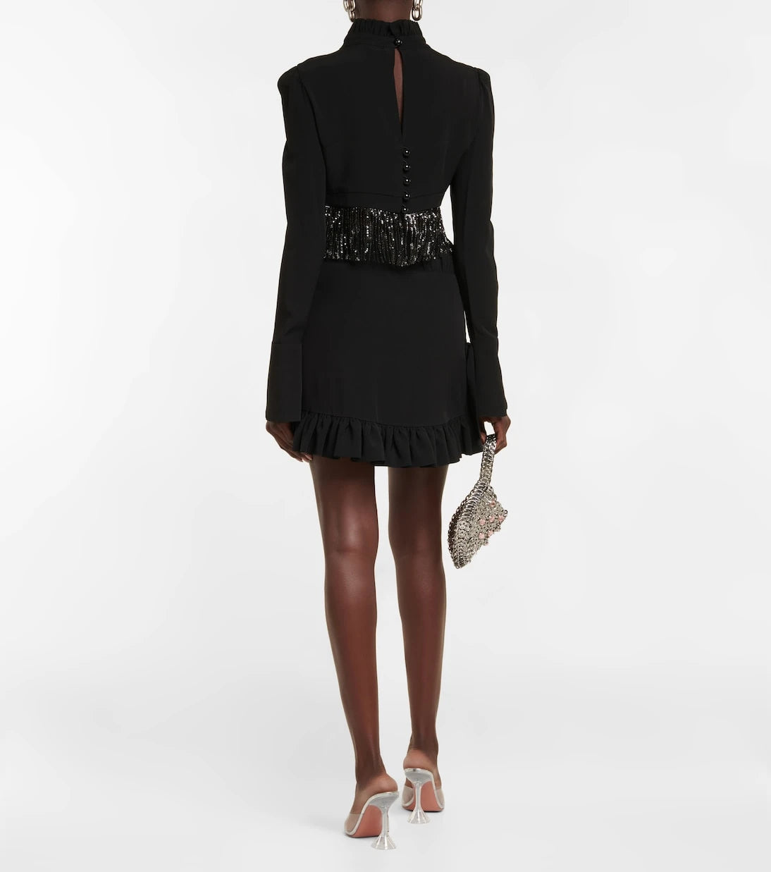 Rabanne - Ruffled high-rise miniskirt