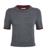 Sandro Paris Black Wool Short-Sleeve Sweater
