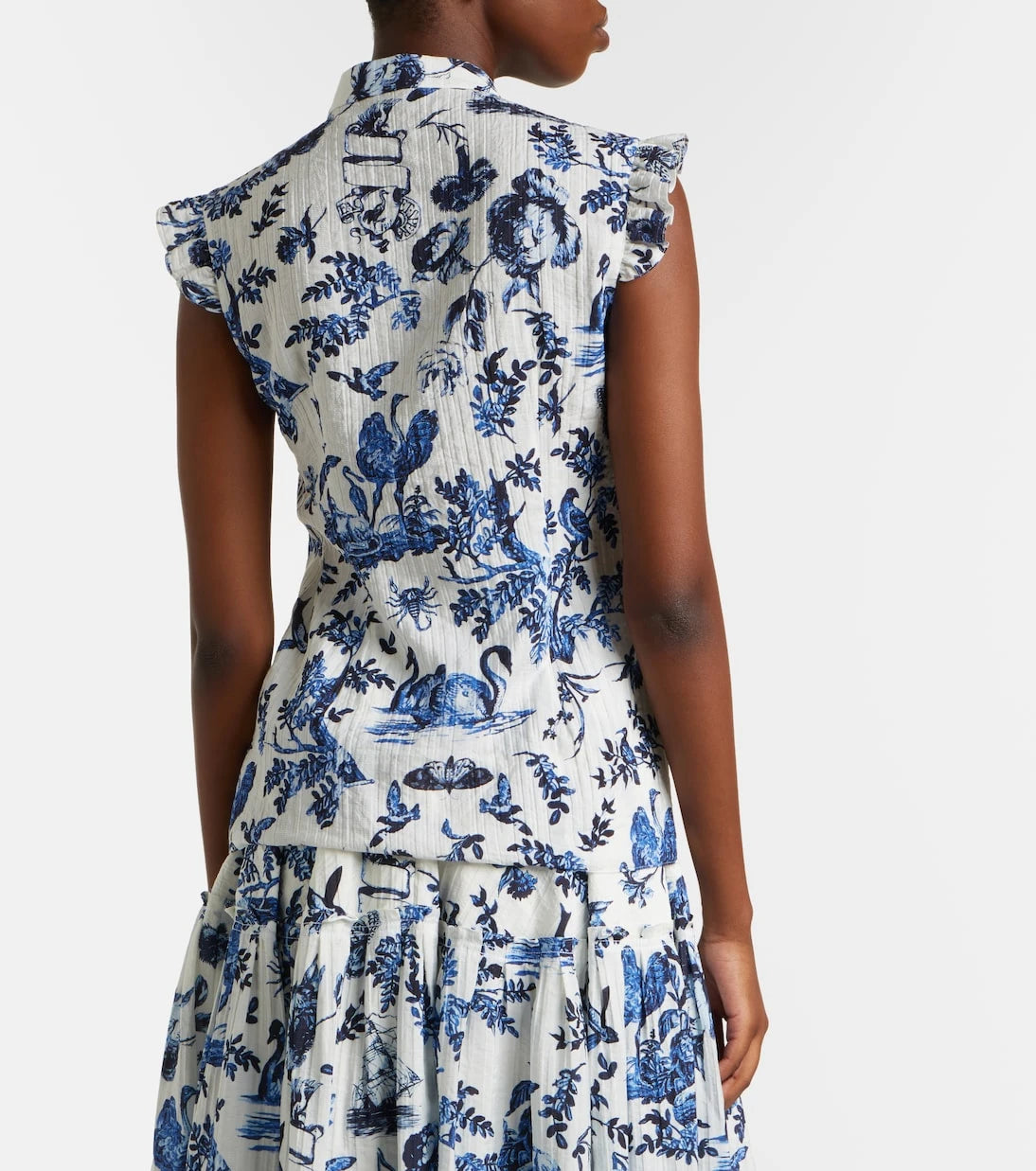 Erdem - Floral jacquard top