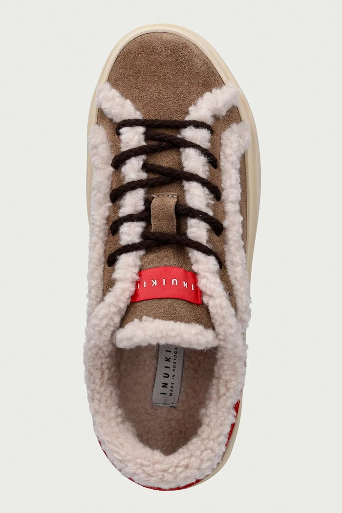 Inuikii Lila Shearling Lace Up Kadın Süet Sneaker