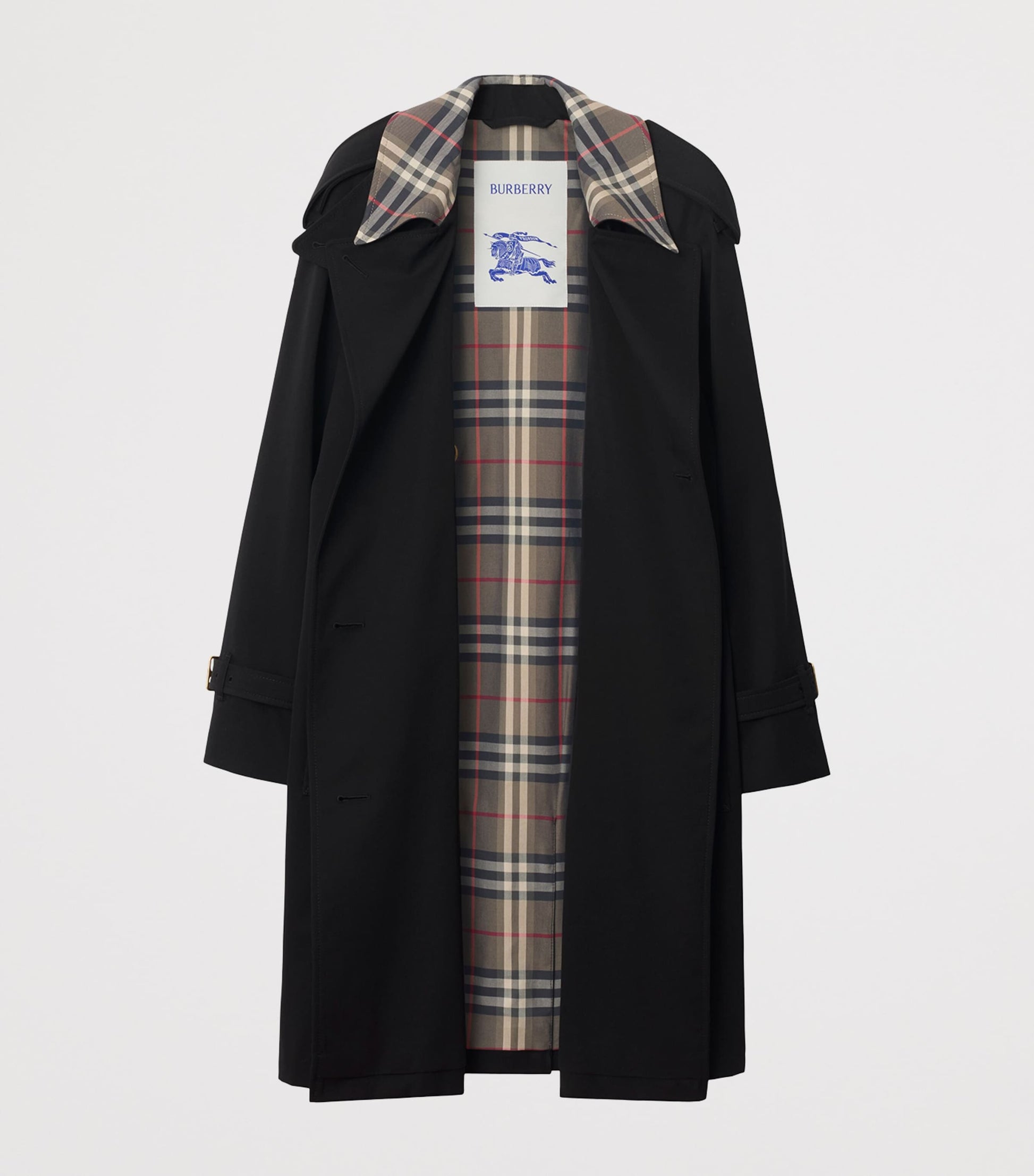 Burberry Black Mid-Length Castleford Trench Coat