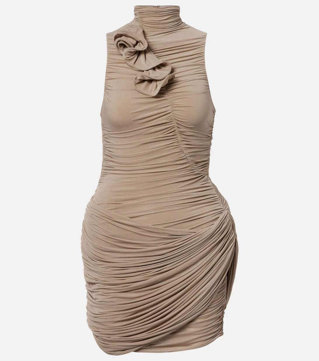 Magda Butrym - Floral-appliqué ruched minidress