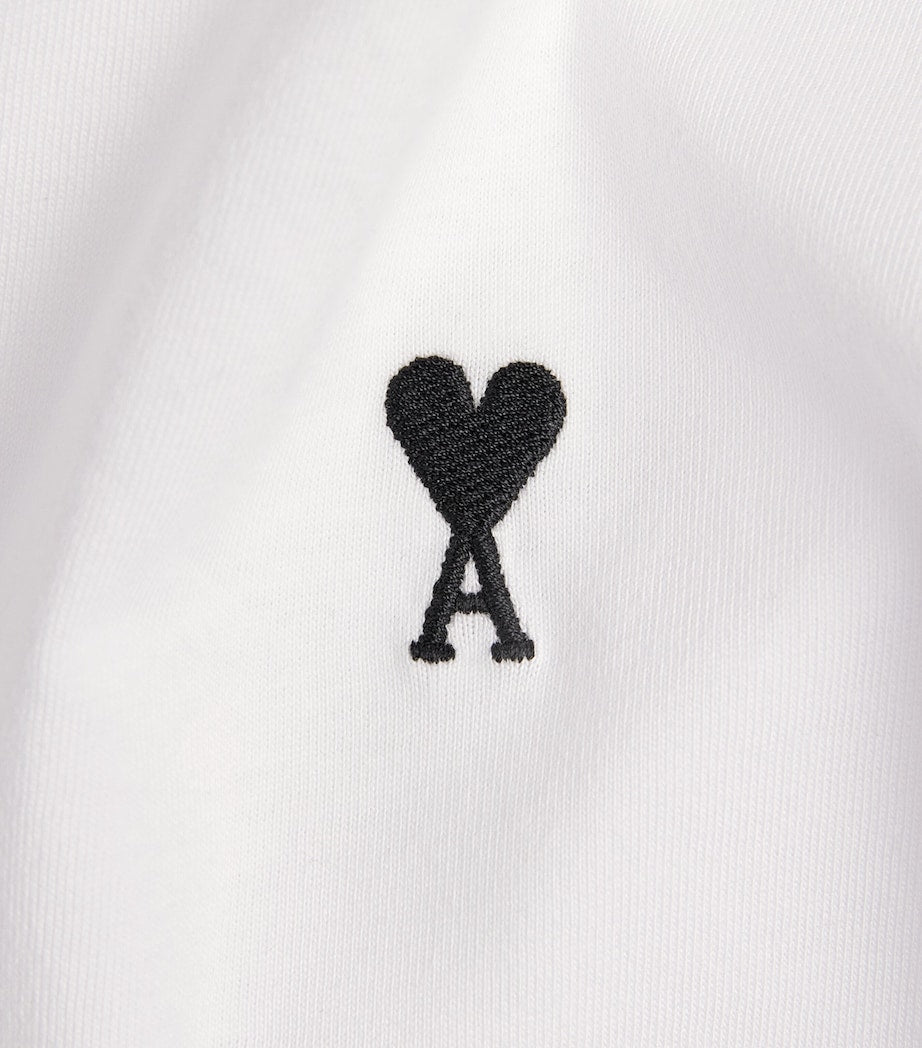 Cotton Embroidered Ami De Coeur T-Shirt