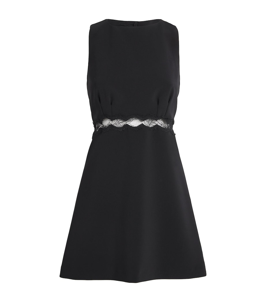 Claudie Pierlot Black Lace-Trim Mini Dress