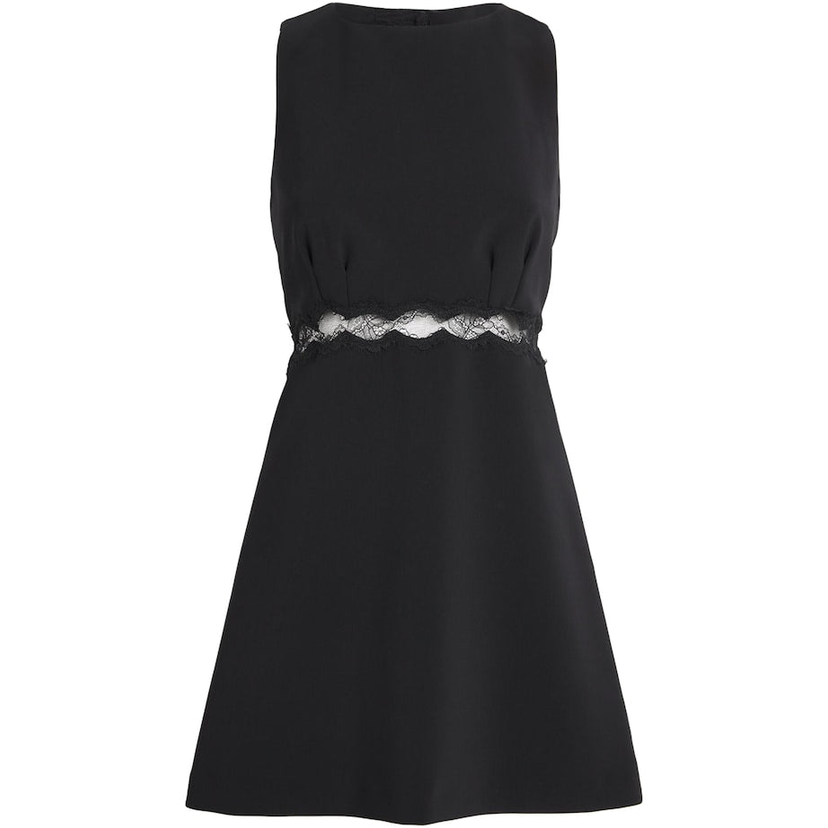 Claudie Pierlot Black Lace-Trim Mini Dress