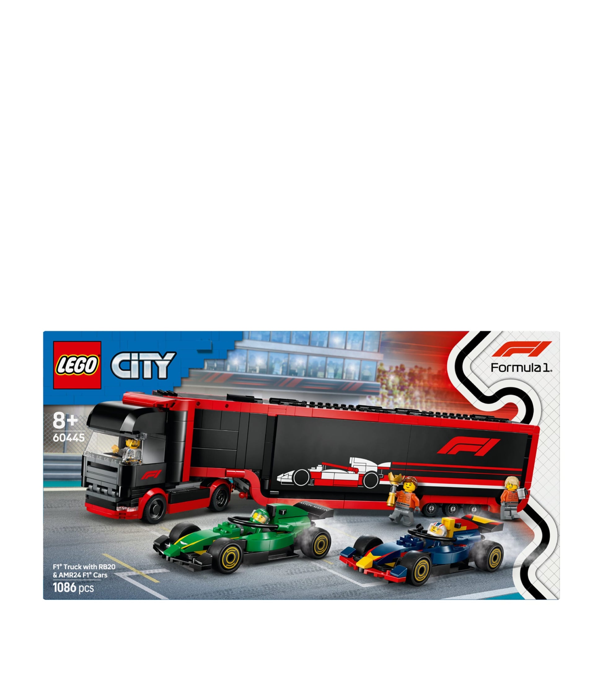 F1 Truck with RB20 & AMR24 F1 Cars 60445