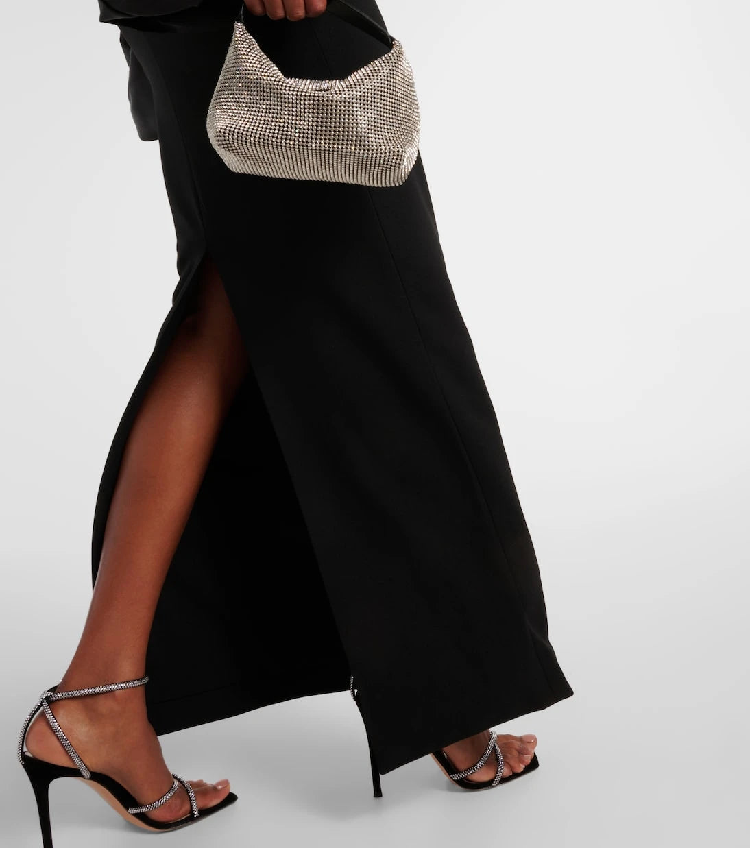 Solace London - Talia off-shoulder crêpe gown