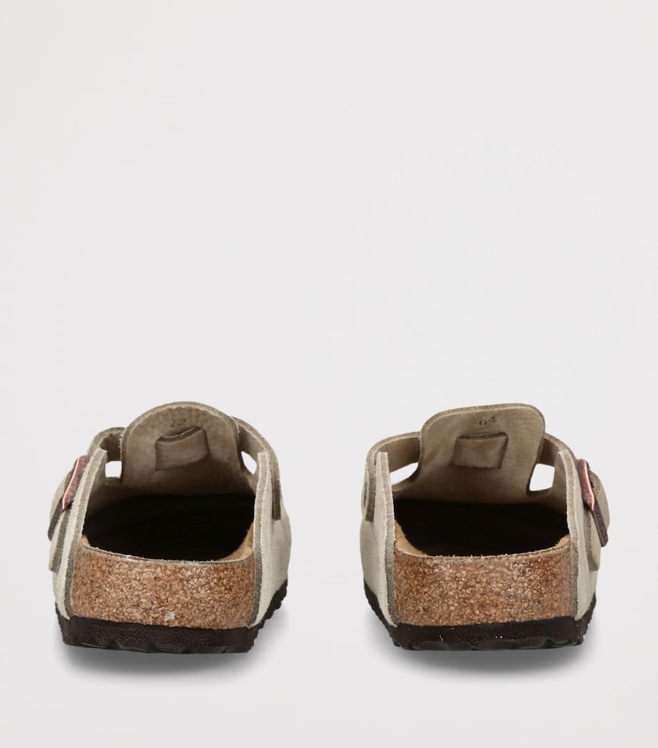 Birkenstock Brown Suede Boston Clogs