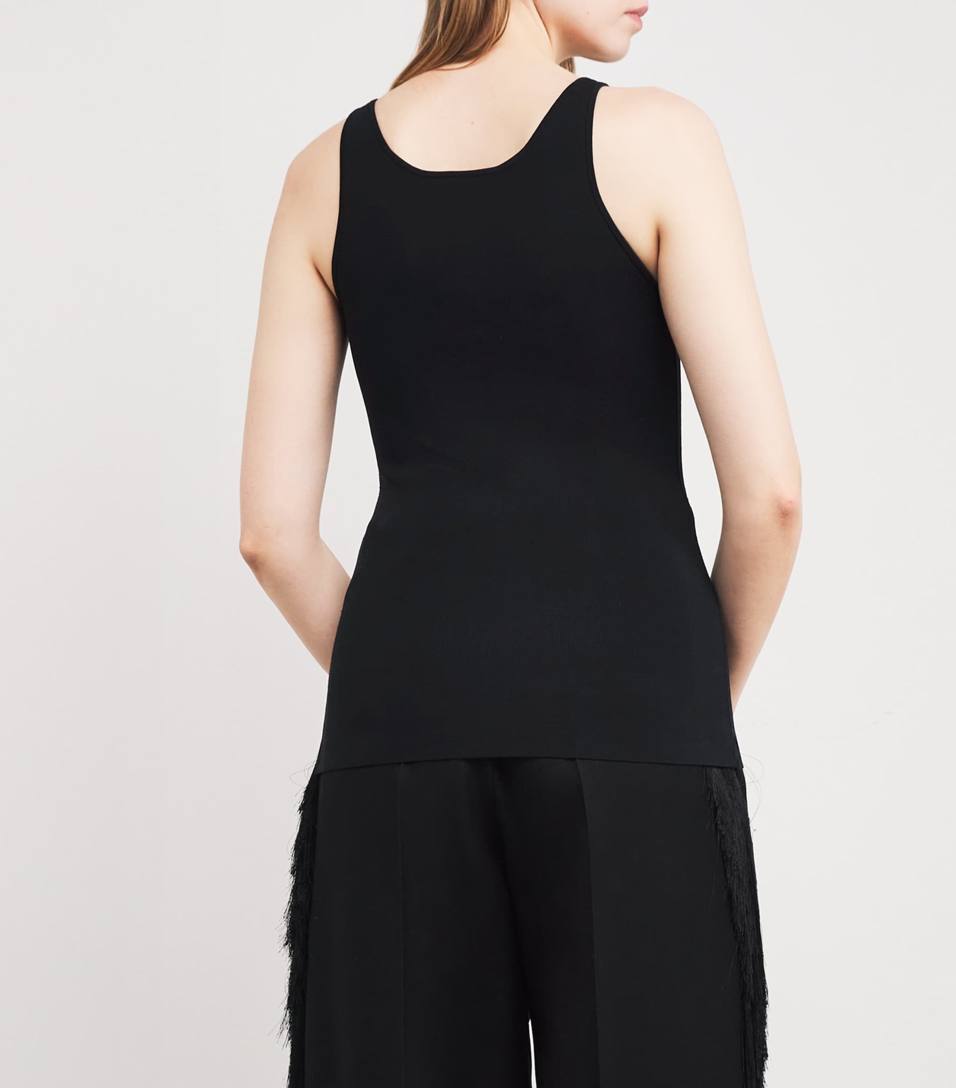 Toteme Black Rib-Knit Tank Top