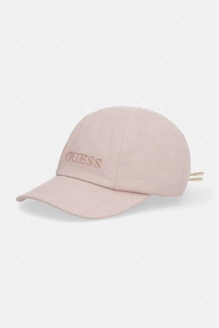 Guess Шапка с козирка дамска от памук GABARDINE