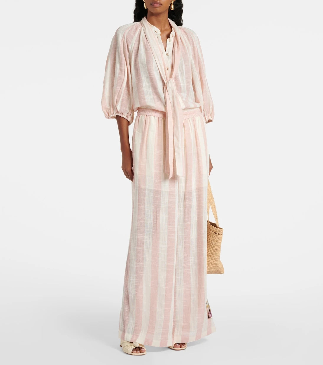 Zimmermann - Acacia striped wide-leg pants