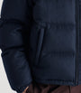 Blue Cashmere Logo Puffer Jacket