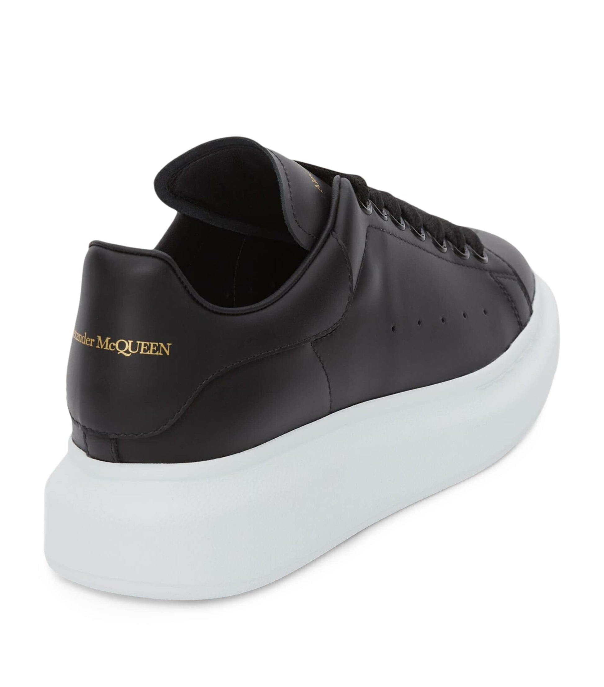 McQueen Black Leather Oversized Sneakers