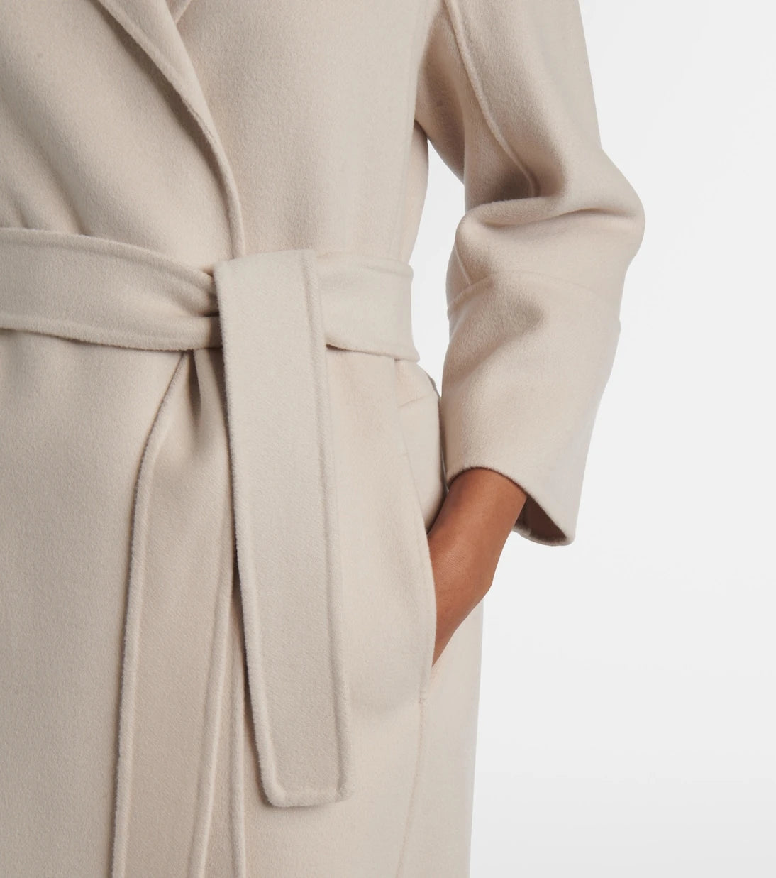 'S Max Mara - معطف أرونا الصوفي بحزام للف