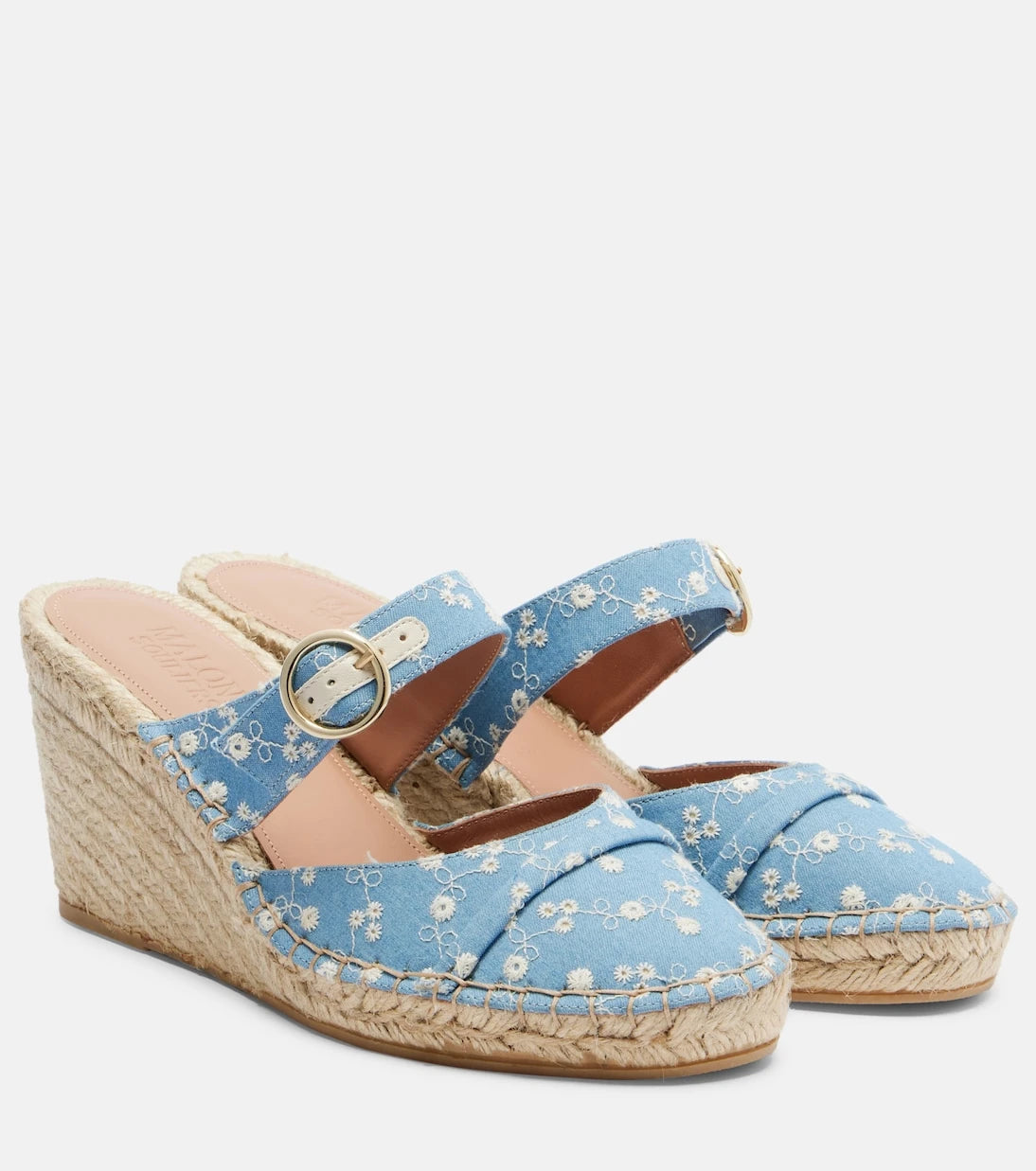 Malone Souliers - Farah denim espadrille wedges