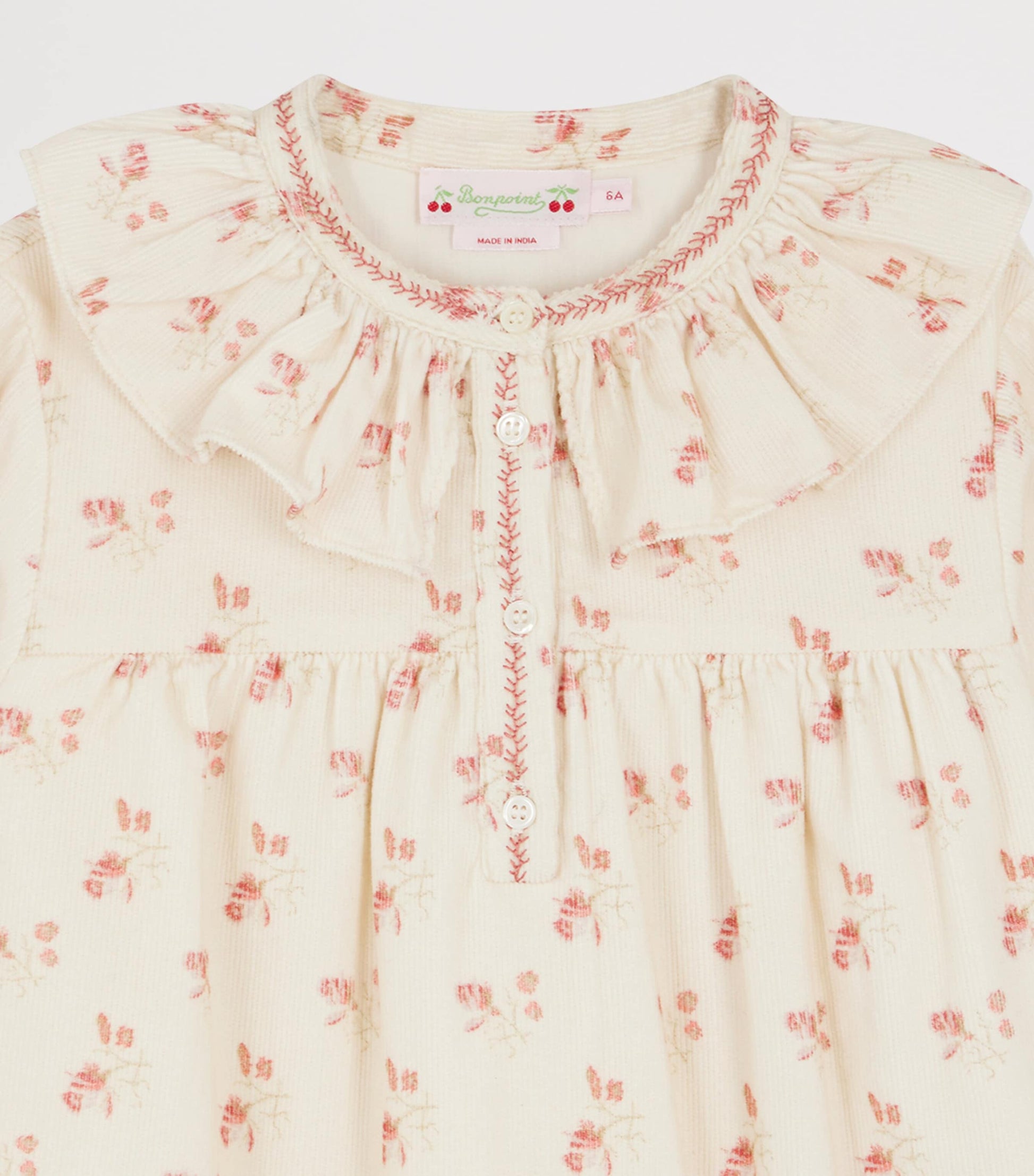 Corduroy Printed Dress (4-8 Years)