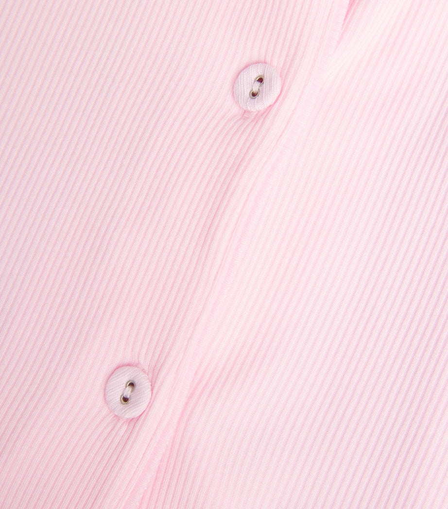 Skims Pink Ribbed Soft Lounge Pyjama Set