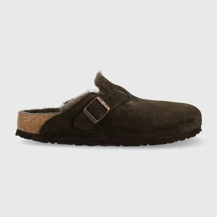 Велурени чехли Birkenstock Boston FUR