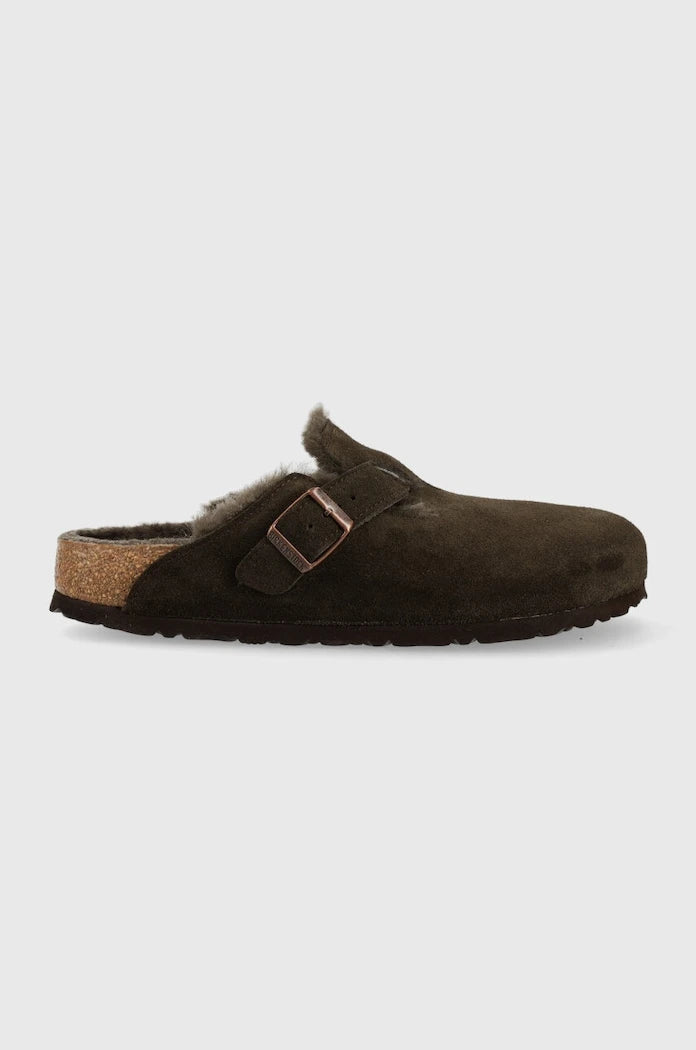 Велурени чехли Birkenstock Boston FUR