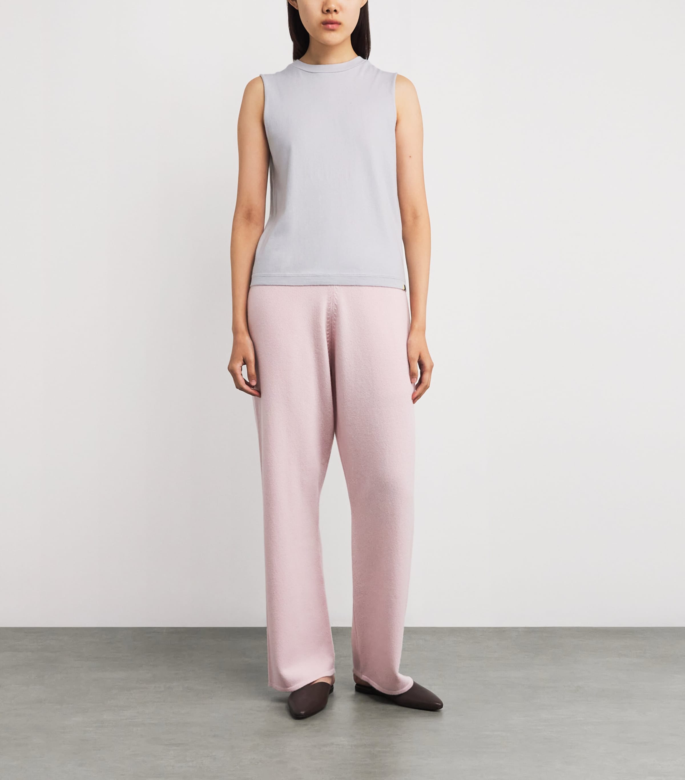 Extreme Cashmere Blue Cotton-Cashmere No.421 Player Tank Top