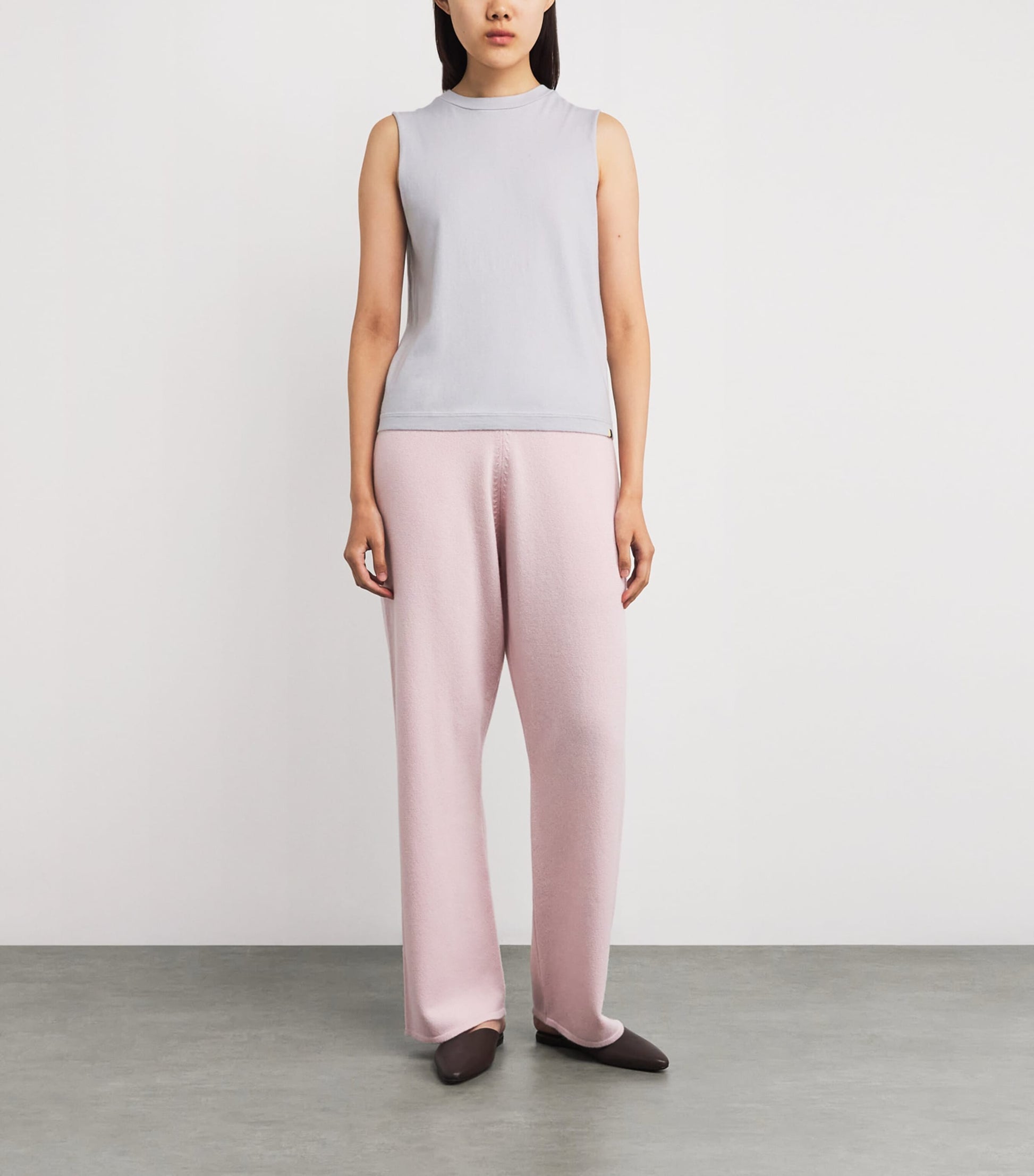 Extreme Cashmere Blue Cotton-Cashmere No.421 Player Tank Top