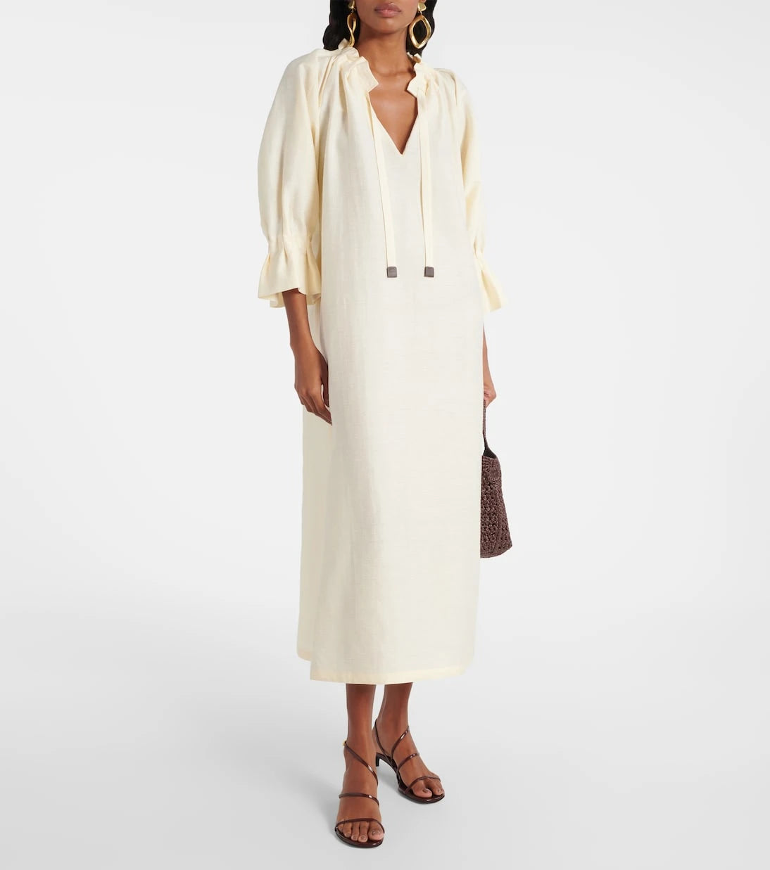 Max Mara - Jene linen and silk-blend maxi dress