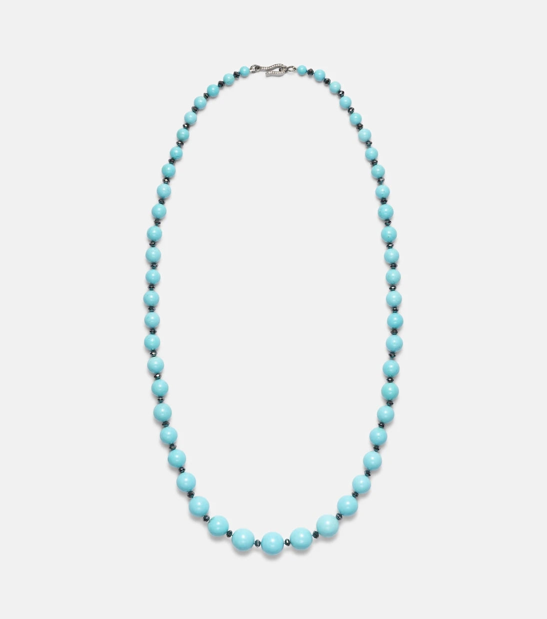 Ileana Makri - Beaded necklace with turquoise and diamonds