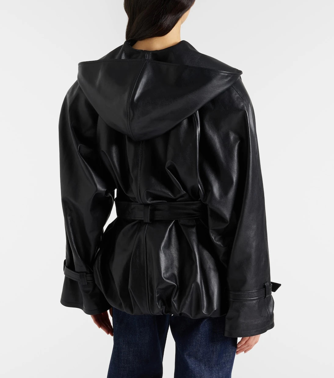 Magda Butrym - Hooded leather jacket