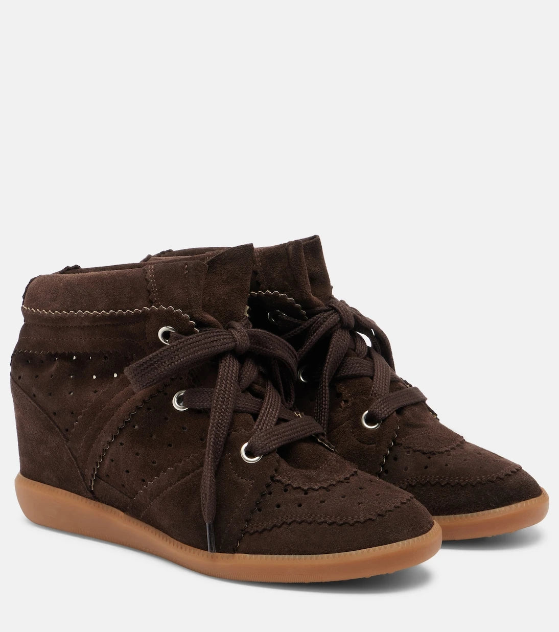 Isabel Marant - Bobby suede wedge sneakers