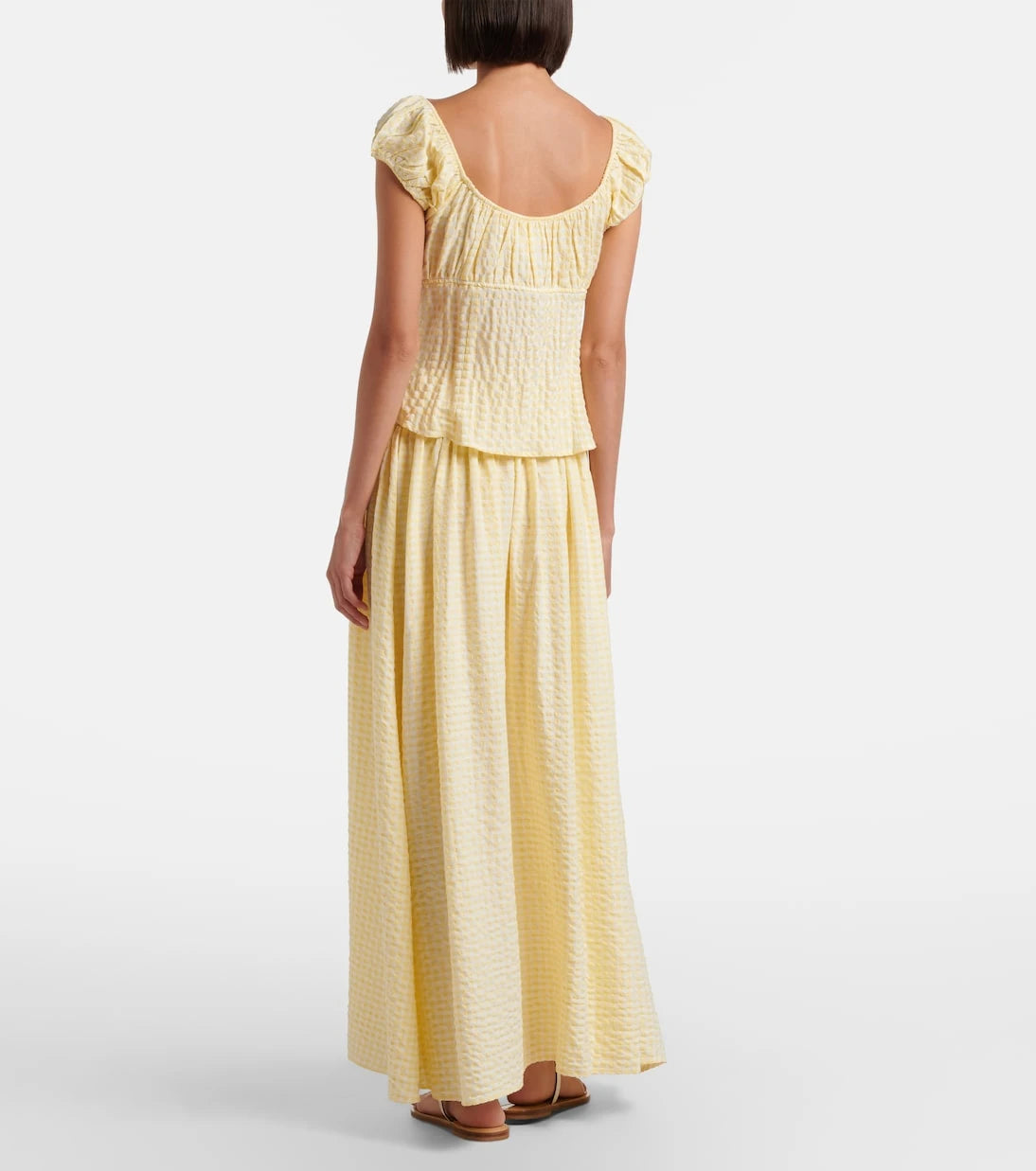 Montce - Millie gingham cotton maxi skirt