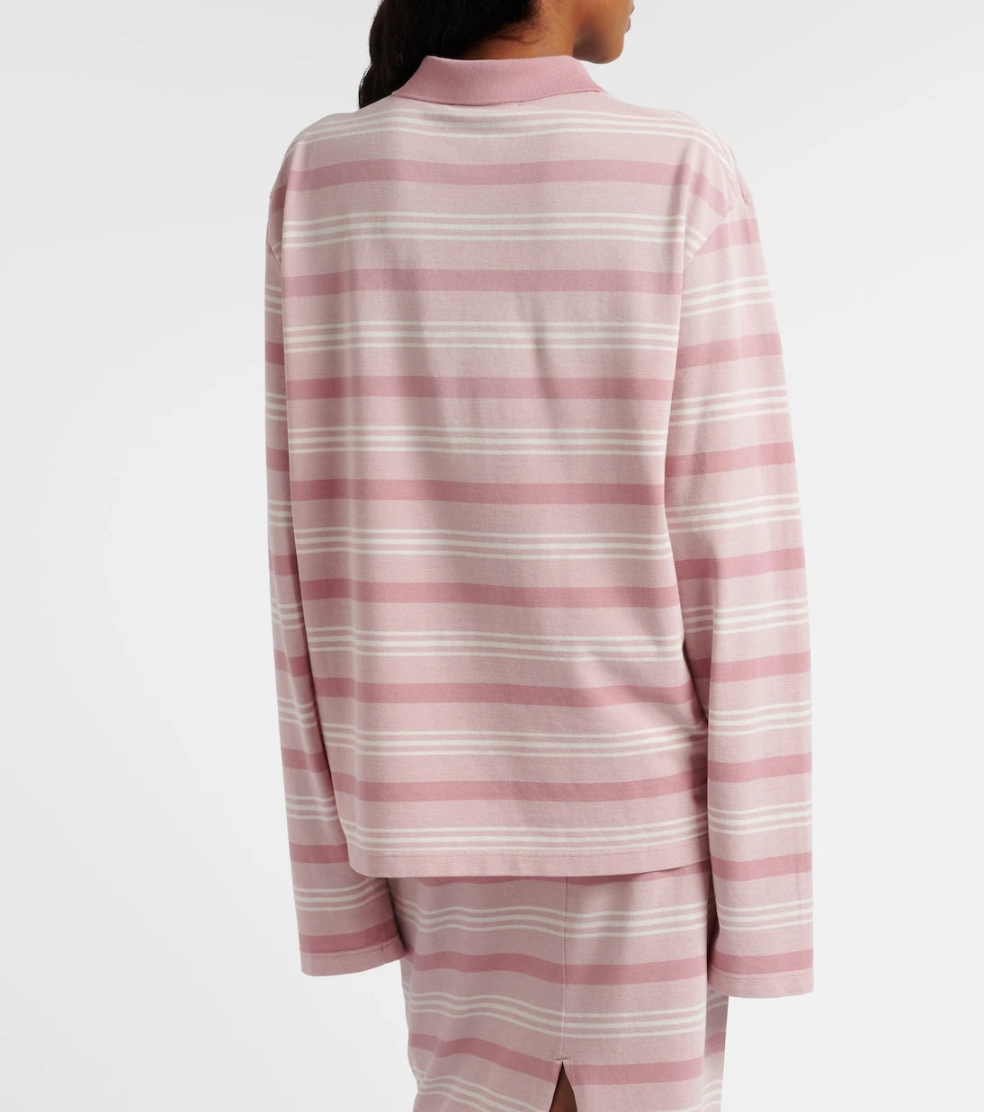 Prada - Striped cotton piqué polo shirt