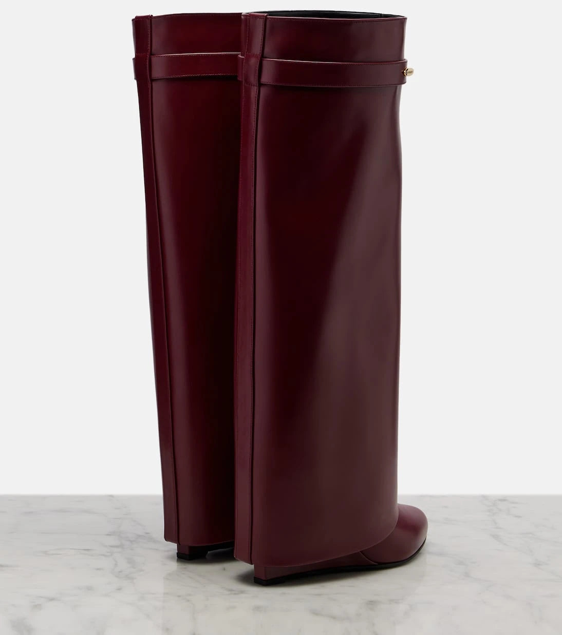 Givenchy - Shark 95 leather knee-high boots