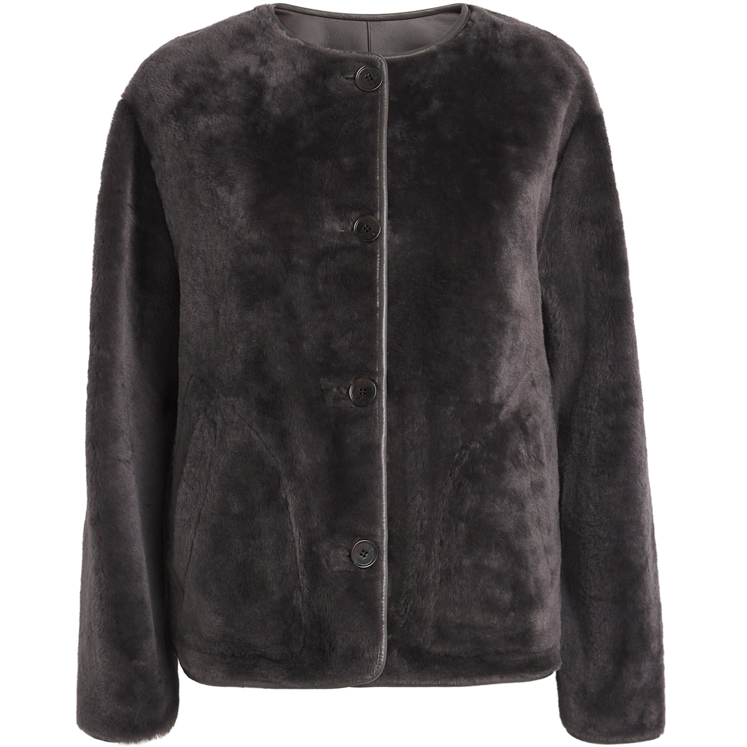 Arma Brown Shearling-Lambskin Reversible Lucine Jacket