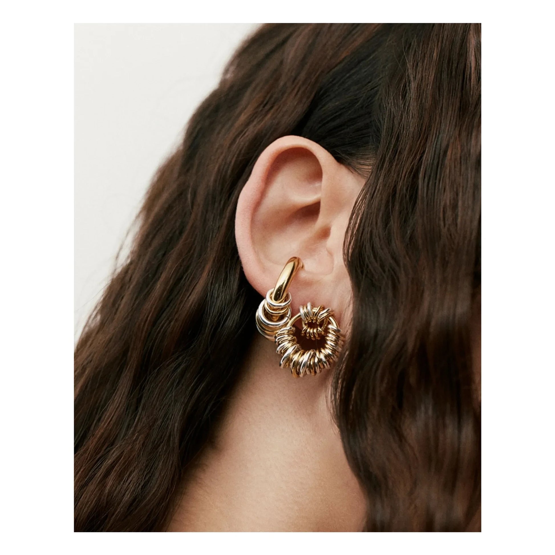 Sigal - Earrings Klik Rings | Gold/Silver
